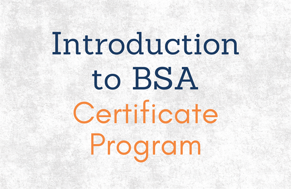 BSA Certificate Program Launches